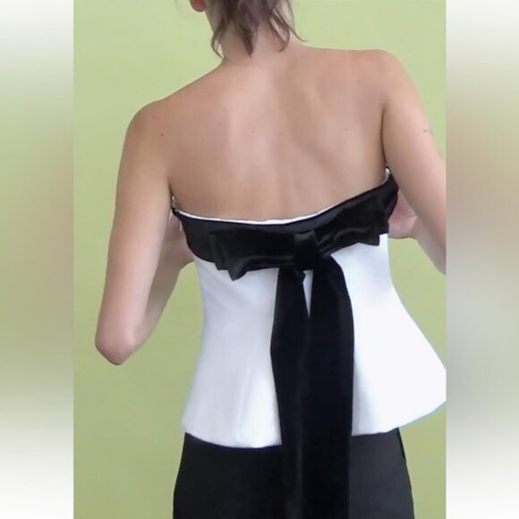 ZARA STRAPLESS BOW TOP - Picture 4 of 8